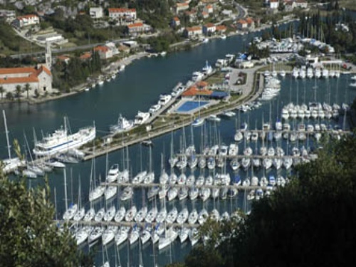 Bird view at ACI marina Dubrovnik
