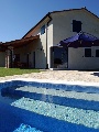 Side view with the pool